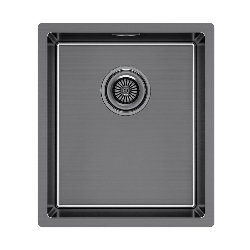 Мойка PAULMARK LASSAN 38 UNI, LA38-GM, вороненая сталь, 380х440мм,