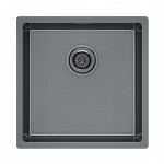 Мойка PAULMARK LASSAN 44 UNI, LA44-GM, вороненая сталь, 440х440мм,