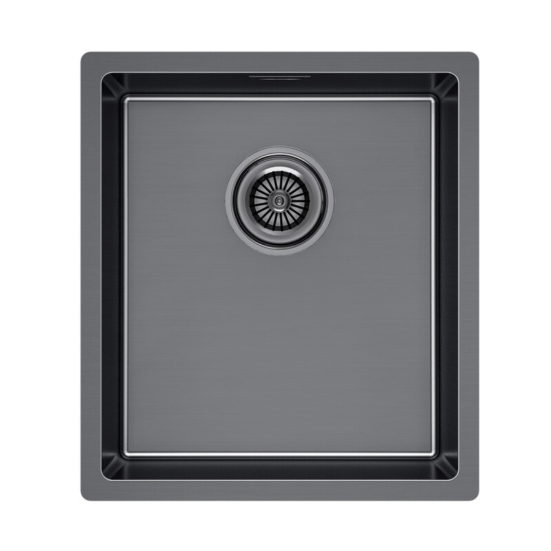 Мойка PAULMARK YUNI 39 UNI, YU39-GM, вороненая сталь, 390х440мм