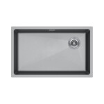 Мойка PAULMARK LUMI 74UNI-SKEW, LU74SK-GRM, серый металлик, 740х440,