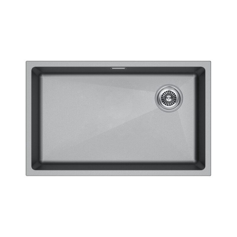 Мойка PAULMARK LUMI 74UNI-SKEW, LU74SK-GRM, серый металлик, 740х440,