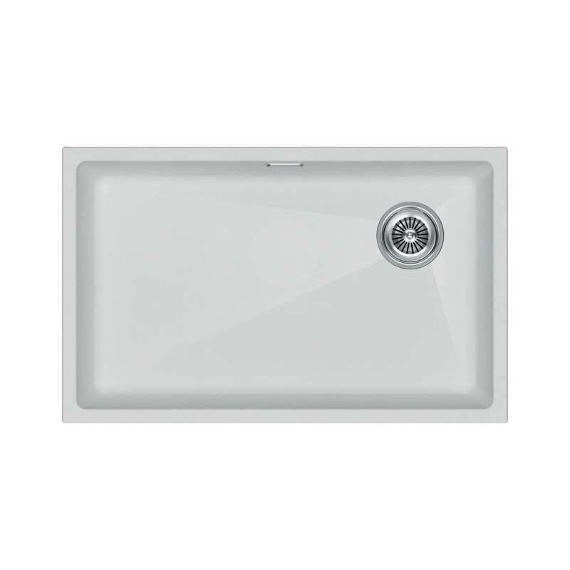 Мойка PAULMARK LUMI 74UNI-SKEW, LU74SK-WH, белый, 740х440, 