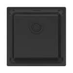 Мойка PAULMARK YUNI 44 UNI, YU44-MBN, матовый черный NANO-PVD, 440х440мм,