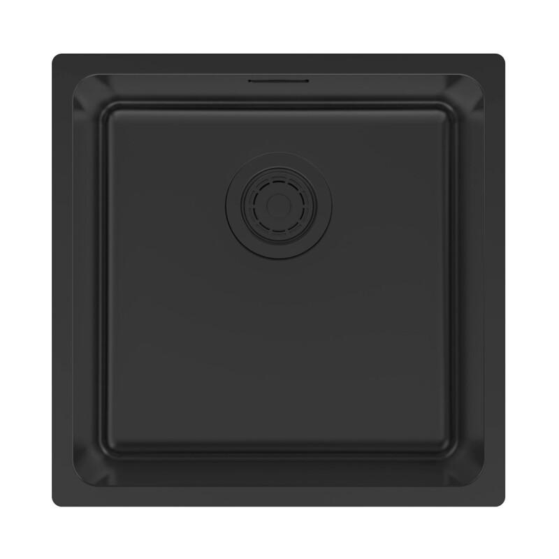 Мойка PAULMARK YUNI 44 UNI, YU44-MBN, матовый черный NANO-PVD, 440х440мм,
