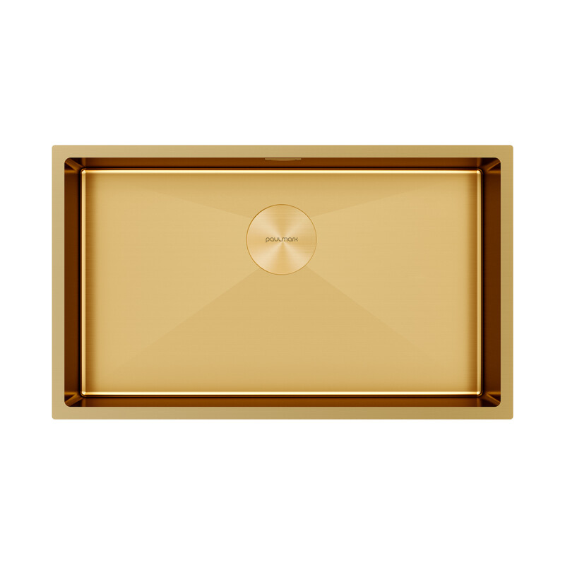 Мойка PAULMARK NEXT 74 UNI, PM217444-BG, брашированное золото, 740х440мм,