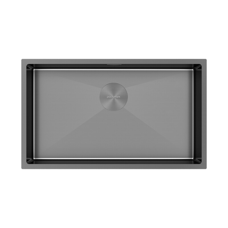 Мойка PAULMARK NEXT 74 UNI, PM217444-GM, вороненая сталь,740х440мм