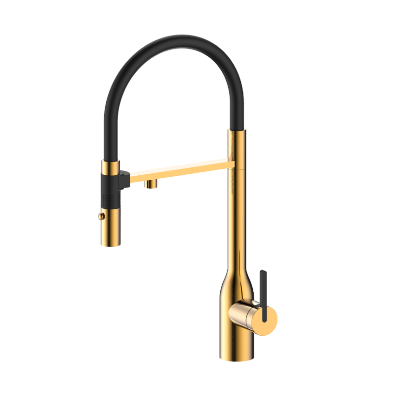 Смеситель PAULMARK MAGNETO ONE, брашированное золото, Ma213188-BG,