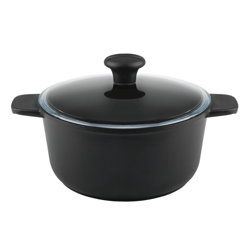 Кастрюля MAUNFELD Osvald MF22SVLD03CR универсальная из литого алюминия со стеклянной крышкой, 3 л