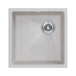 Мойка PAULMARK LUMI 45UNI-SKEW, LU45SK-WH, белый матовый, 455х440
