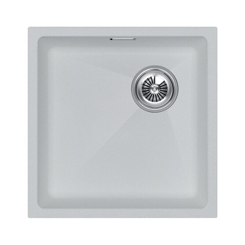 Мойка PAULMARK LUMI 45UNI-SKEW, LU45SK-WH, белый матовый, 455х440