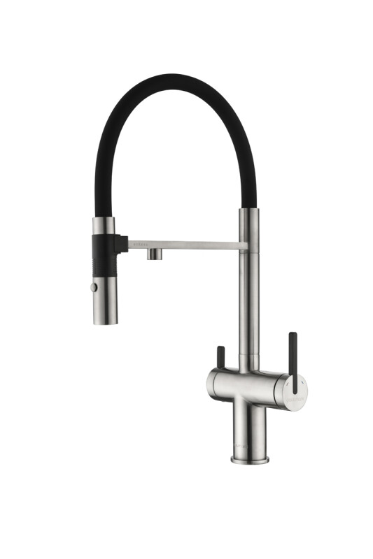 Смеситель PAULMARK GRAVITY, Gr213888-BS, брашированная нерж.сталь