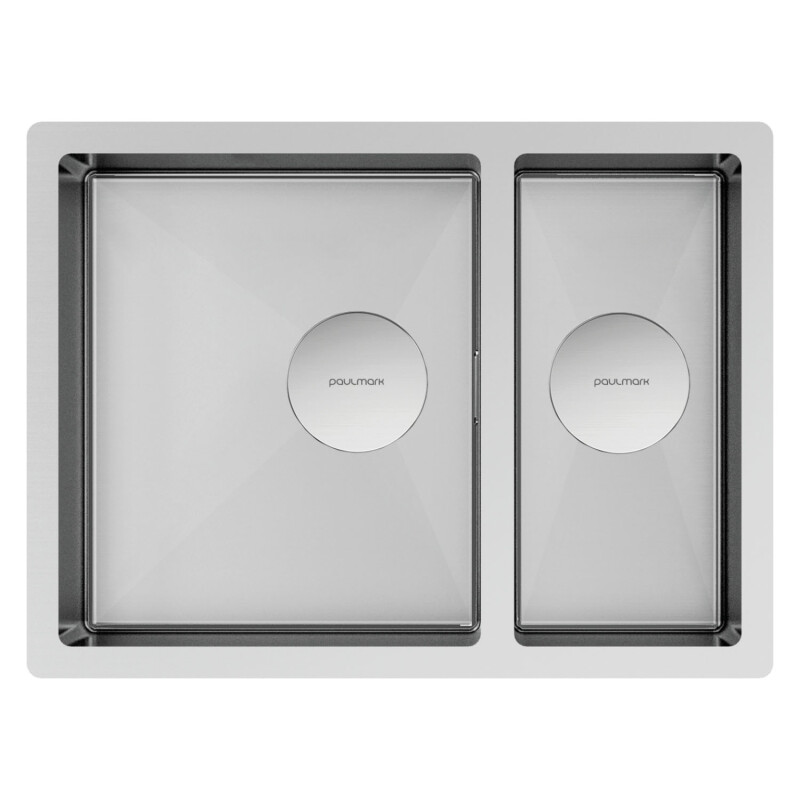 Мойка PAULMARK NEXT 58/2S UNI, PM225844-BS, брашированная нерж.сталь, 580х440мм