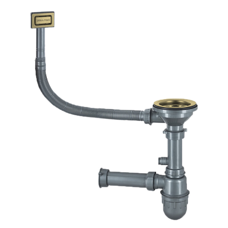 Сифон PAULMARK KONZ, PM2022-BG, брашированное золото