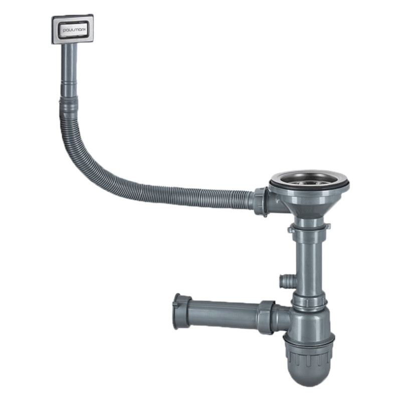 Сифон PAULMARK KONZ, брашированная сталь