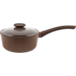 Ковш MAUNFELD CARMEL MF18CRM01SP из литого алюминия со стеклянной крышкой, 18 см, 1,6 л