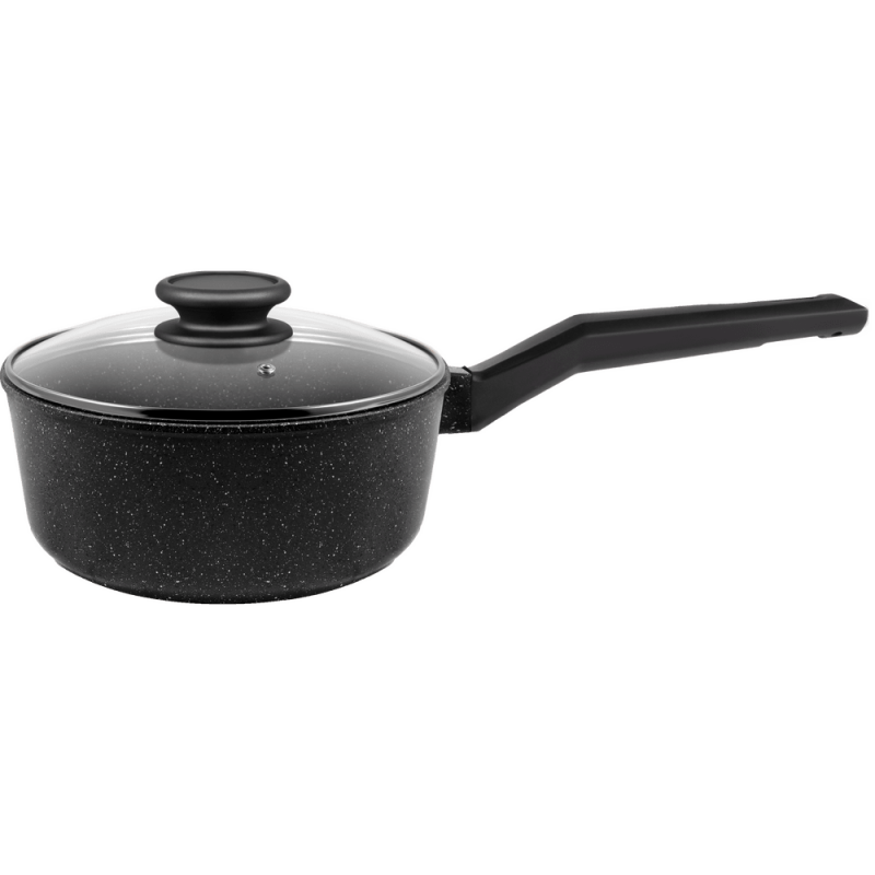 Ковш MAUNFELD GALAXITE MF18GLX01SP из литого алюминия со стеклянной крышкой, 18 см, 1,6 л