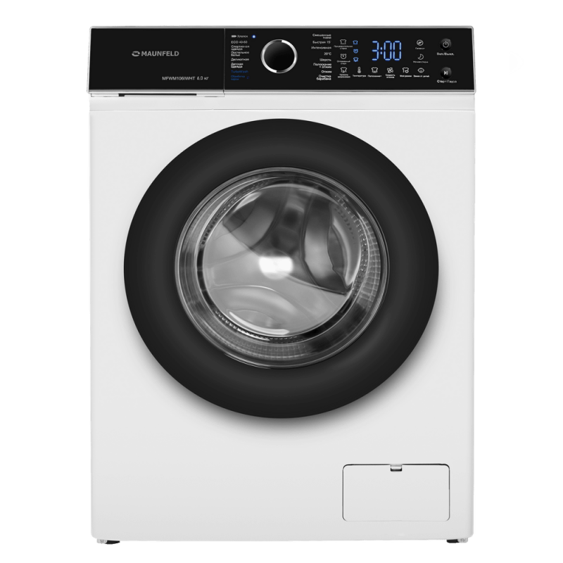 Стиральная машина c инвертором и паром MAUNFELD MFWM106IWHT