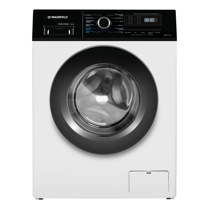 Стиральная машина c инвертором и паром MAUNFELD MFWM127IWHD