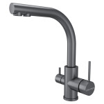 Смеситель PAULMARK SERPENTINE матовый серый, Se213222-MG