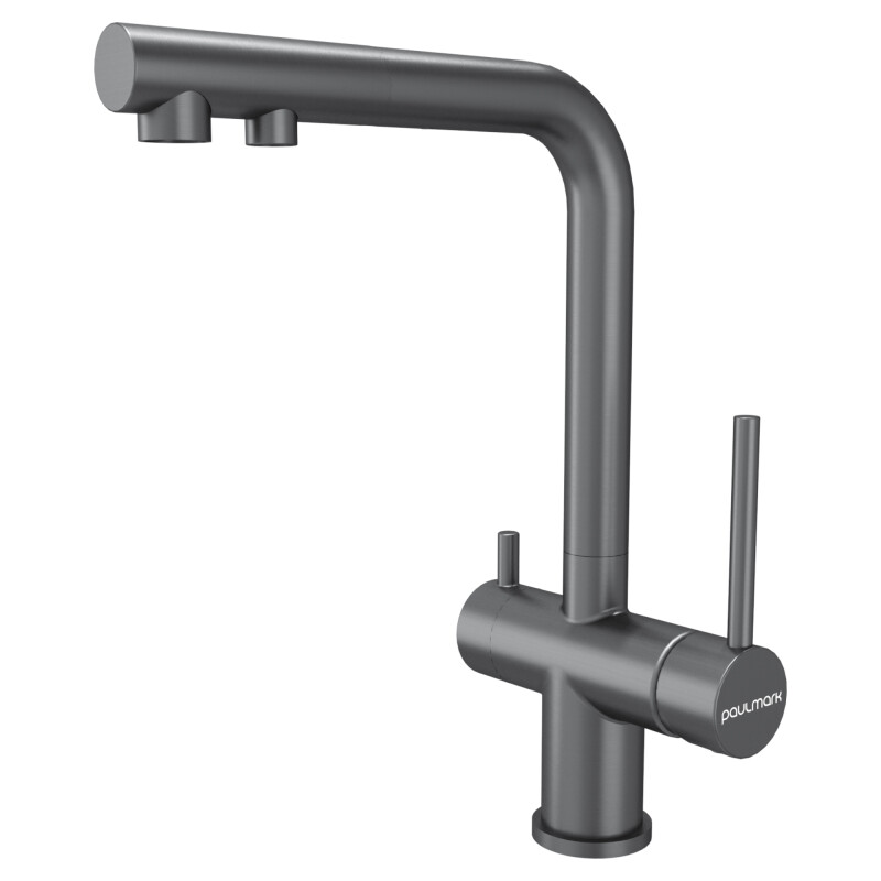 Смеситель PAULMARK SERPENTINE матовый серый, Se213222-MG