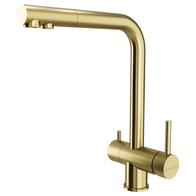 Смеситель PAULMARK SKALEN, светлое золото, Sk213020-LG