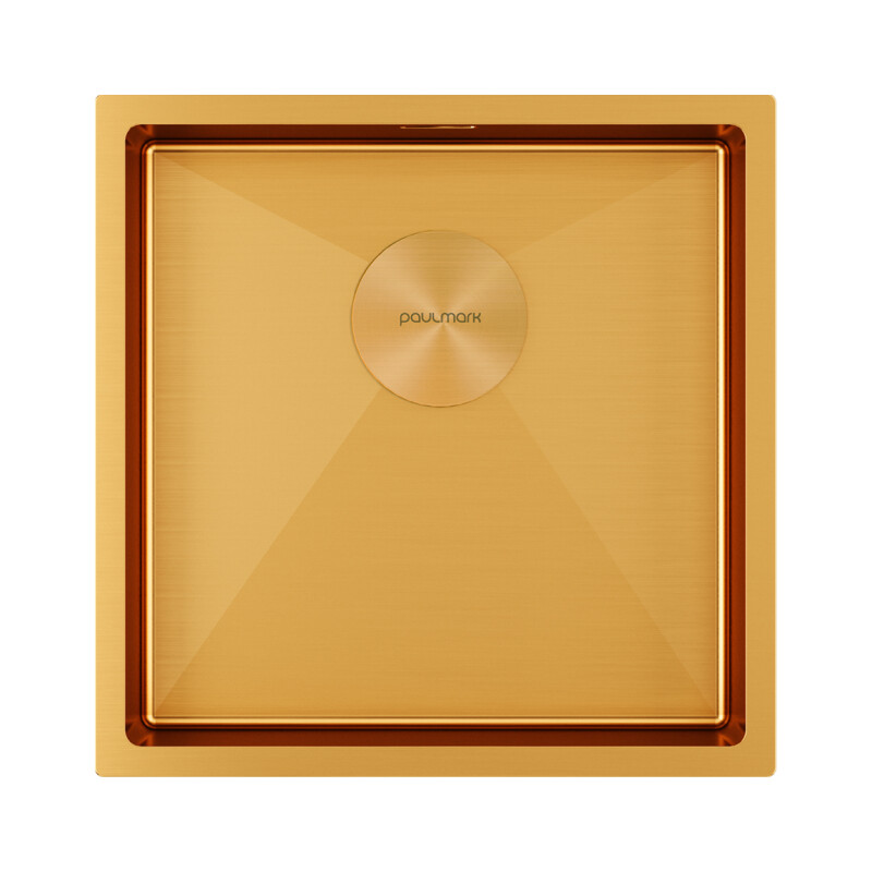 Мойка PAULMARK NEXT 44 UNI, PM214444-BG, брашированное золото, 440х440мм