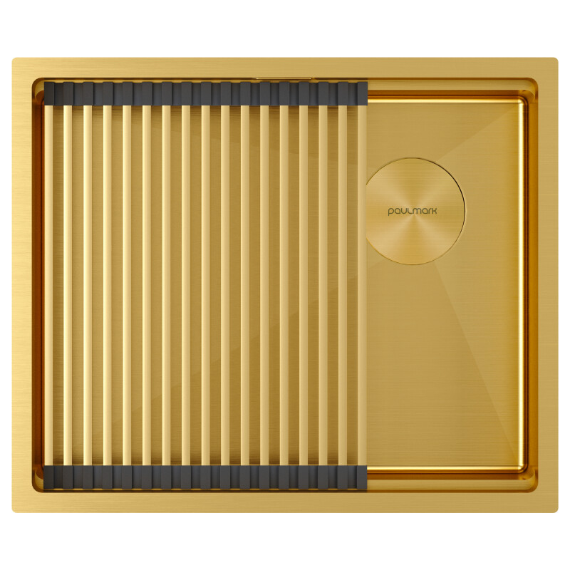 Мойка PAULMARK NEXT-PRO 54 UNI, PM705445-BG, брашированное золото, 540х450мм