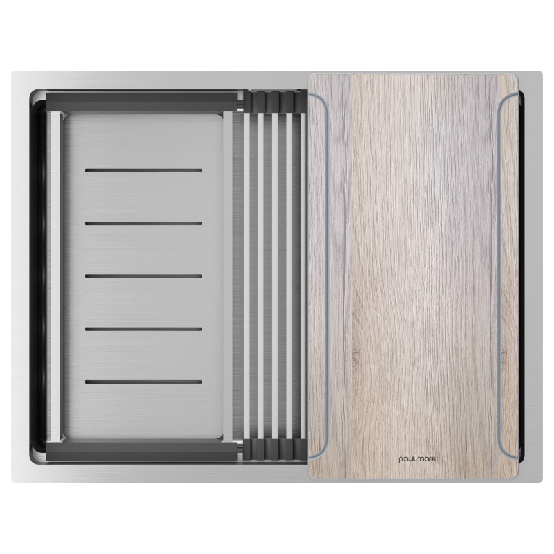 Мойка PAULMARK NEXT-MULTI SINK 58 UNI, PM785845-BS, брашированная нерж.сталь, 580х450мм,