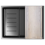 Мойка PAULMARK NEXT-MULTI SINK 58 UNI, PM785845-GM, вороненая сталь,580х450мм