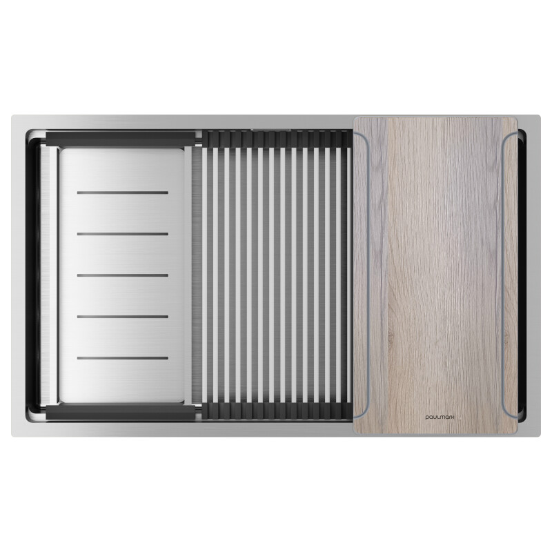 Мойка PAULMARK NEXT-MULTI SINK 74 UNI, PM787445-BS, брашированная нерж.сталь, 740х450мм