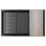 Мойка PAULMARK NEXT-MULTI SINK 74 UNI, PM787445-GM, вороненая сталь,740х450мм,