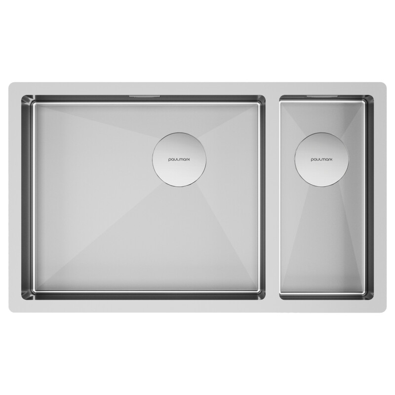 Мойка PAULMARK NEXT 69/2S UNI, PM226944-BSL, брашированная нерж.сталь, левая, 690х440мм