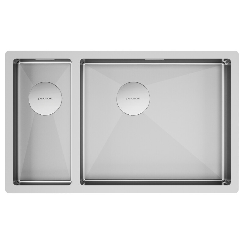 Мойка PAULMARK NEXT 69/2S UNI, PM226944-BSR, брашированная нерж.сталь, правая, 690х440мм