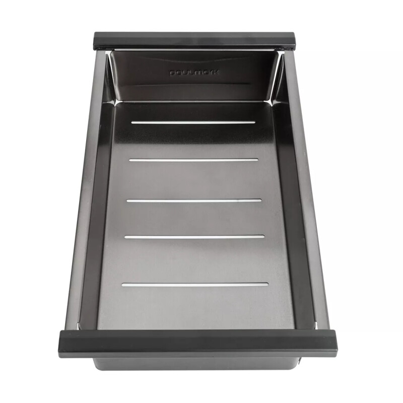 Коландер PAULMARK ADVANCE, A375-GM, вороненая сталь, 205х375мм