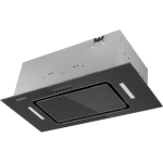 Вытяжка кухонная MEFERI INBOX60BK GLASS ULTRA, 60 см, встраиваемая, черная, стекло, производительность 900 м3/ч, 3 скорости, низкий уровень шума, режимы отвод и рециркуляция, гарантия 3 года