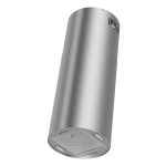 Вытяжка кухонная цилиндрическая островная MEFERI TUBE35IX ISLA ULTRA, 35 см, серая, производительность 1200 м3/ч, 3 скорости, низкий уровень шума, режимы отвод и рециркуляция, гарантия 3 года