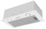 Вытяжка кухонная MEFERI INBOX52IX LIGHT, 52 см, встраиваемая, серая, производительность 650 м3/ч, 3 скорости, низкий уровень шума, режимы отвод и рециркуляция, гарантия 3 года