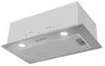 Вытяжка кухонная MEFERI INBOX52IX LIGHT, 52 см, встраиваемая, серая, производительность 650 м3/ч, 3 скорости, низкий уровень шума, режимы отвод и рециркуляция, гарантия 3 года