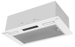 Вытяжка кухонная MEFERI INBOX52WH SENSOR COMFORT, 52 см, встраиваемая, белая, производительность 950 м3/ч, 3 скорости, низкий уровень шума, режимы отвод и рециркуляция, сенсорное управление, пульт дистационного управления, гарантия 3 года
