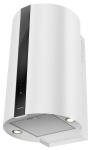 Вытяжка кухонная цилиндрическая настенная MEFERI TUBE40WH COMFORT PLUS, 40 см, белая, производительность 1200 м3/ч, 5 скоростей, низкий уровень шума, режимы отвод и рециркуляция, сенсорное управление, гарантия 3 года