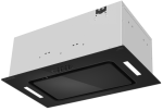 Вытяжка кухонная MEFERI INBOX52BK GLASS ULTRA, 52 см, встраиваемая, черная, стекло, производительность 900 м3/ч, 3 скорости, низкий уровень шума, режимы отвод и рециркуляция, гарантия 3 года