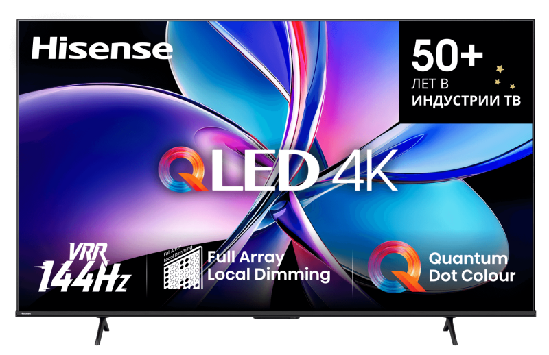 Телевизор HISENSE 75E7Q PRO 75" 4K UHD, черный