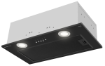 Вытяжка кухонная MEFERI INBOX52BK LIGHT, 52 см, встраиваемая, черная, производительность 650 м3/ч, 3 скорости, низкий уровень шума, режимы отвод и рециркуляция, гарантия 3 года