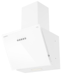 Вытяжка кухонная MEFERI AIRBOX45WH LIGHT, 45 см, наклонная, белая, стекло, производительность 650 м3/ч, 3 скорости, низкий уровень шума, режимы отвод и рециркуляция, гарантия 3 года