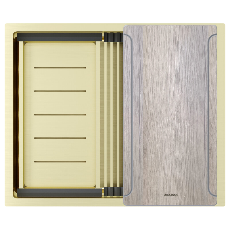 Мойка PAULMARK NEXT-PRO 54 UNI, PM705445-LG, светлое золото, 540х450мм