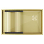Мойка PAULMARK VISTA, PM904438-LG, светлое золото, 380х440мм