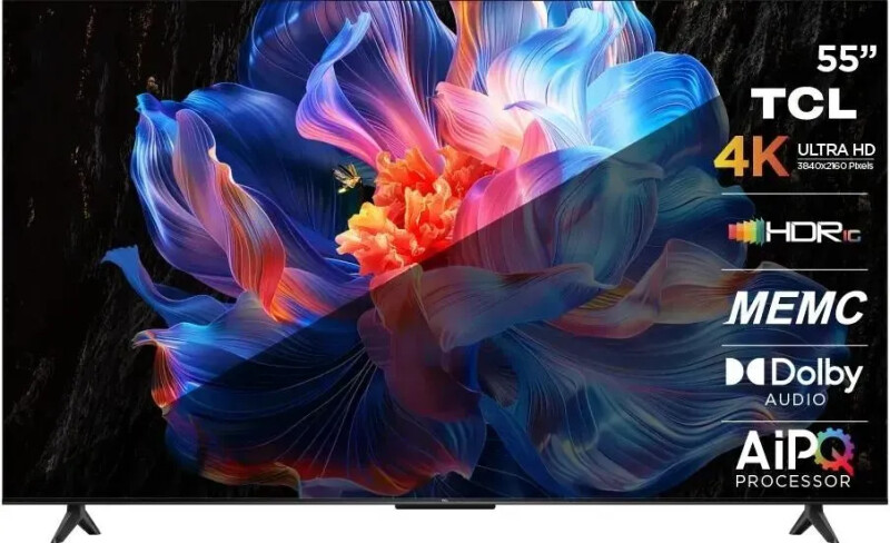 Телевизор TCL 55P6K Google TV 4K UHD, черный