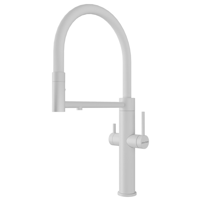 Смеситель для кухни PAULMARK NEXUS, белый матовый, Ne213999-WH