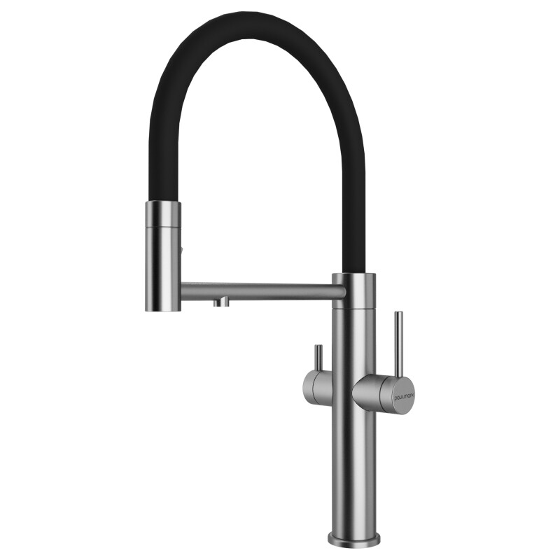 Смеситель для кухни PAULMARK NEXUS, брашированная сталь, Ne213999-BS