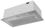 Вытяжка кухонная MEFERI INBOX52IX PUSH COMFORT, 52 см, встраиваемая, серая, производительность 950 м3/ч, 3 скорости, с утапливаемым переключателем, низкий уровень шума, режимы отвод и рециркуляция, гарантия 3 года
